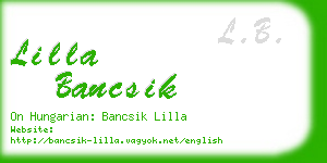 lilla bancsik business card